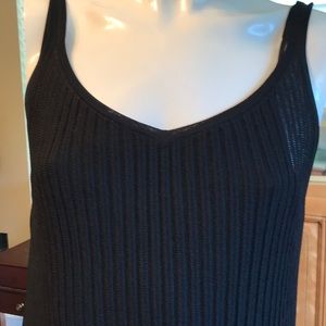 Eileen Fisher blk knit lightweight ribbed dress